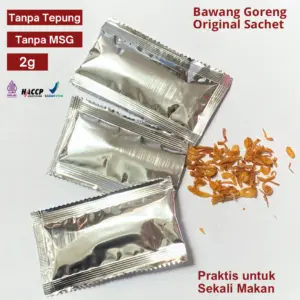 Bawang Merah Goreng Tanpa Tepung Kemasan Sachet 2g &ndash; Renyah, Gurih, Praktis 1